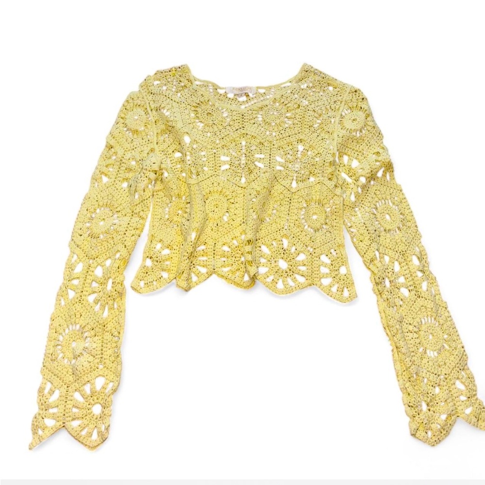 Rebellion Size Small Yellow Boho Top